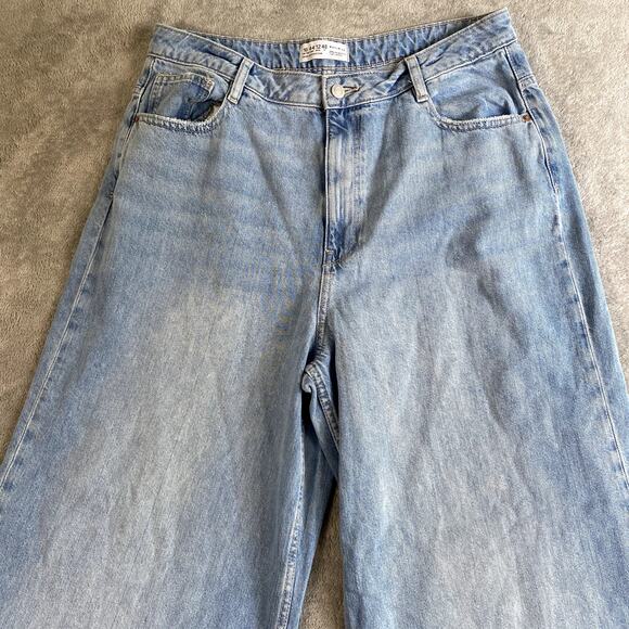 Denim & Co Super Wide Leg Light Wash Jeans Women's 12 Baggy Y2K Style Skater - Picture 2 of 12